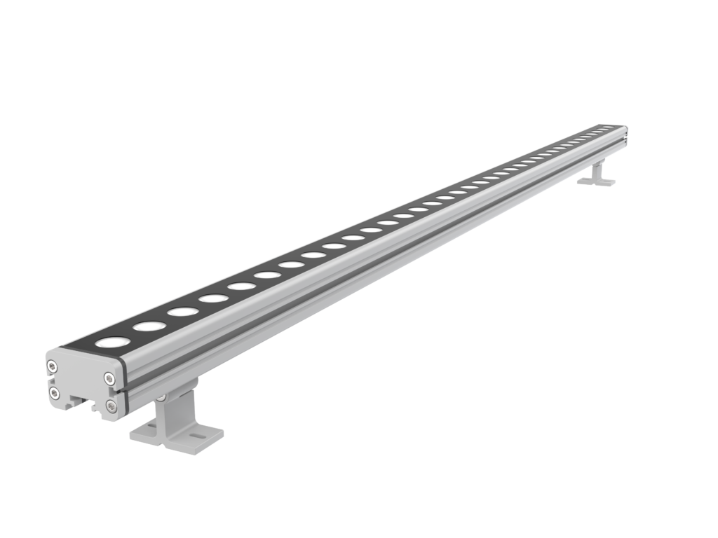 Core Lighting LWW-HO-48-40K-20D-STB-TG-24V High-Output Linear LED Wall Washer - 24V - 48 In - 36W - 40K - 20º - Standard Tilting Bracket - Titanium Gray
