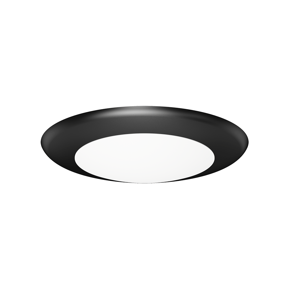 Lotus LED Lights DL205T-4-10W-5CCT-R90-0081-BK 4″ Round Disk Downlight – 10W, 5CCT (2700K-5000K), 760-850 Lumens, 115° Beam, Triac Dimming (10-100%), CRI 90+, Wet Rated, Black