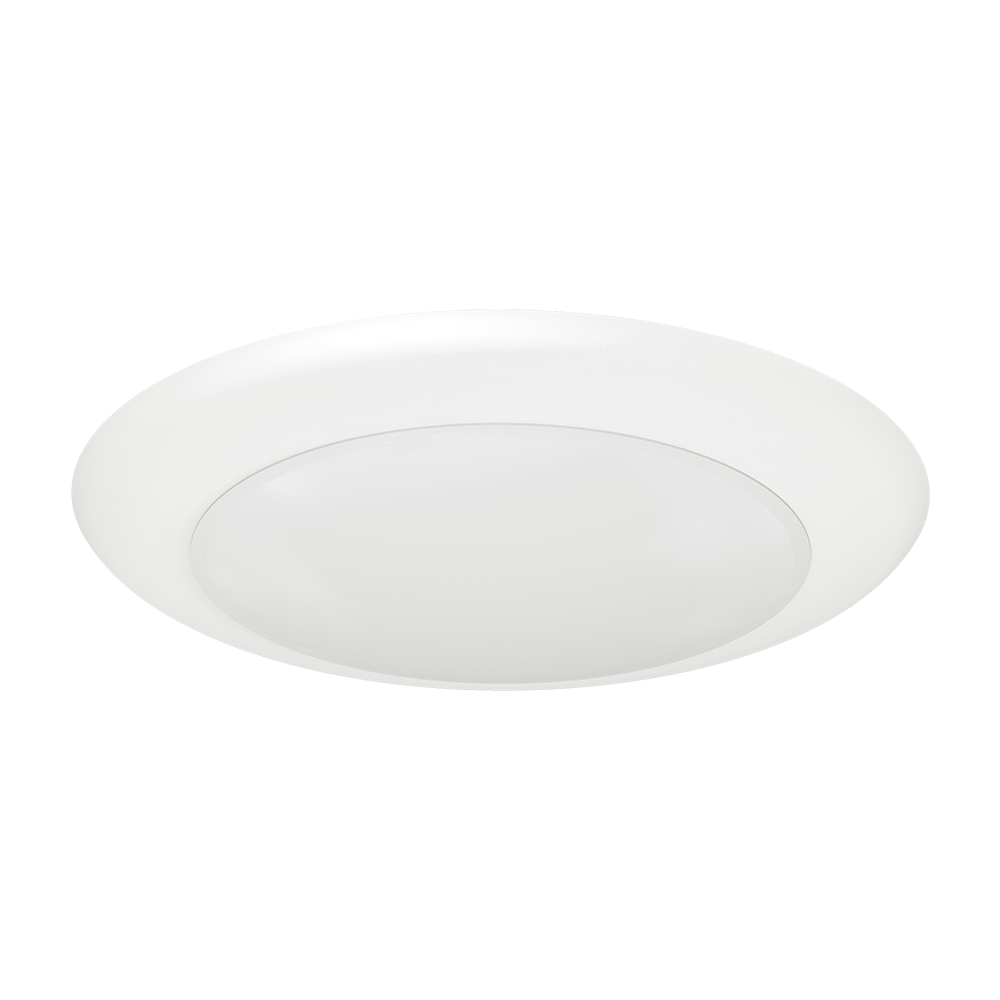 Lotus LED Lights DL205T-6-15W-5CCT-R90-0081-WH 6″ Round Disk Downlight – 15W, 5CCT (2700K-5000K), 1170-1330 Lumens, 115° Beam, Triac Dimming (10-100%), CRI 90+, Wet Rated, White