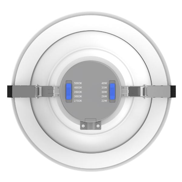 Lotus LED Lights DL254-10-40W-M-A5C5-HO 10" Round Commercial LED Downlight, Color Temperature 2700K-5000K, Lumens 4360 lm, , 120-347V, Matte White