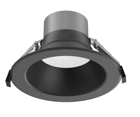 Lotus LED Lights DL254-6-30W-M-A5C5-HO-BK 6 Inch Round Commercial Black 12-30W 5CCT 120-347V 0-10V Wet IC Air-Tight CRI80