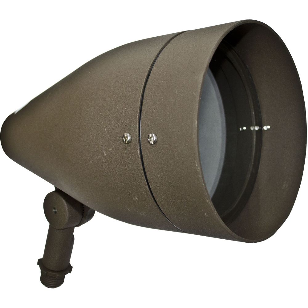 Dabmar Lighting DPR38-L25F-27K-BZ-GL LED Cast Aluminum Spot/ Flood Light, Voltage 120V, E26, Color Temperature 2700K, Bronze Finish