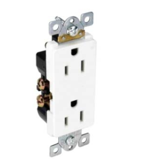 Orbit DR15-SI 15A Decorative Duplex Receptacle S/G Ivory