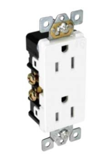 Orbit DR15-TR-SBK 15A Decorative Duplex Receptacle S/G Black Tamper Resistant