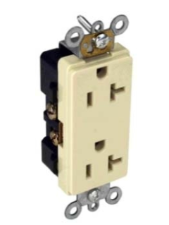 Orbit DR20-SA 20A Decorative Duplex Receptacle S/G Almond