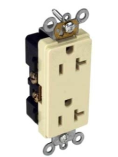 Orbit DR20-SBK 20A Decorative Duplex Receptacle S/G Black