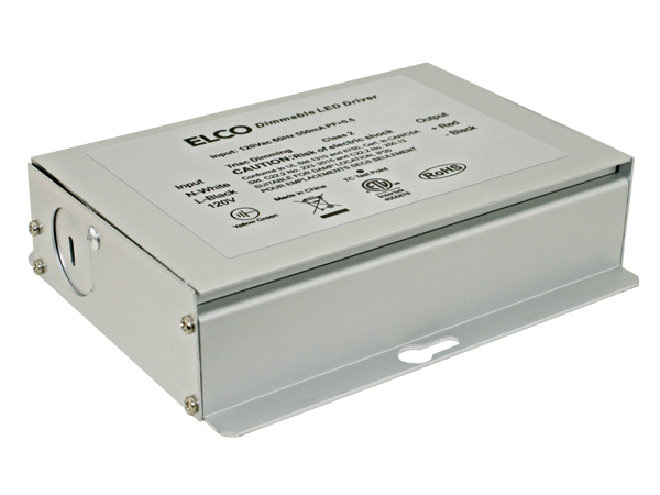 Elco Lighting DRVE24V24DW Electronic Dimmable LED Driver (Medium) - 24W - 24V (1A) - Triac Dimmable