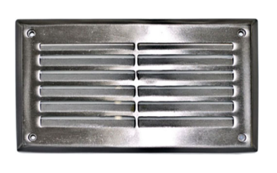 Dabmar Lighting DSL1000-SS304 Stainless 304 Louvred Step Light, E26, No Lamp, Stainless Steel 304