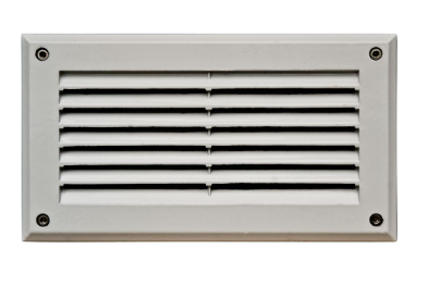 Dabmar Lighting DSL1000-W Cast Aluminum Louvred Step Light, E26, No Lamp, White Finish