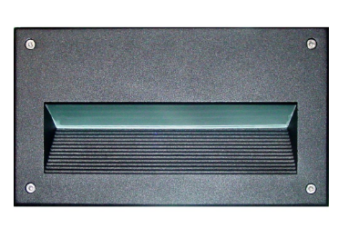 Dabmar Lighting DSL1003-L9-30K-B Cast Aluminum Recessed Step Light, G24, Color Temperature 3000K, Black Finish