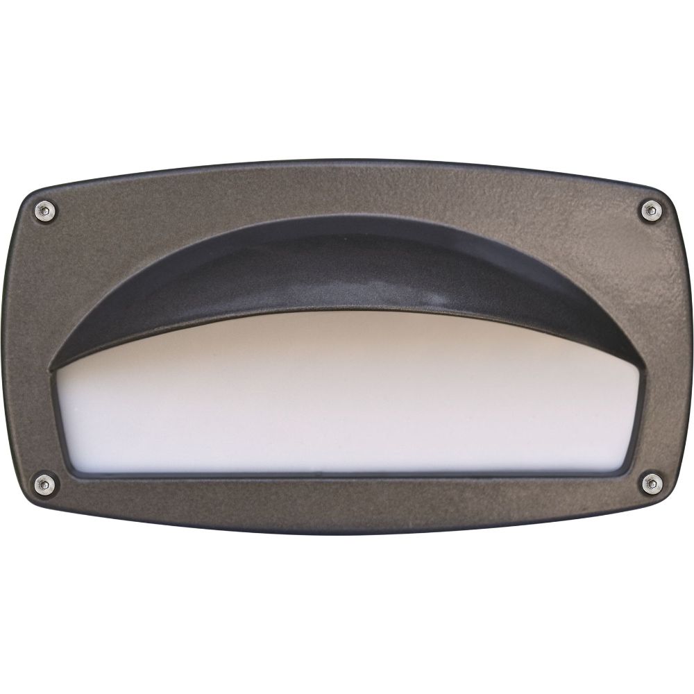 Dabmar Lighting DSL1014-L7-30K-BZ LED Cast Aluminum Hooded Step Light, 85V-265V, G24, Color Temperature 3000K, Bronze Finish