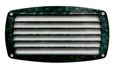 Dabmar Lighting DSL1015-L9-65K-VG Cast Aluminum Louvred Step Light, G24, Color Temperature 6500K, Verde Green Finish