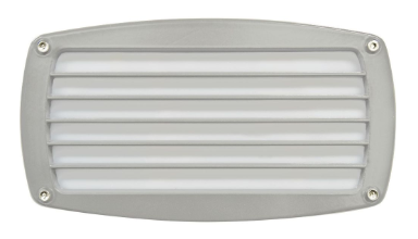 Dabmar Lighting DSL1015-W Cast Aluminum Louvred Step Light, E26, No Lamp, White Finish