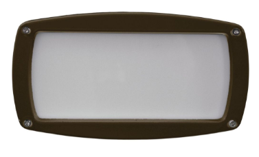 Dabmar Lighting DSL1016-BZ Cast Aluminum Open Face Step Light, E26, No Lamp, Bronze Finish