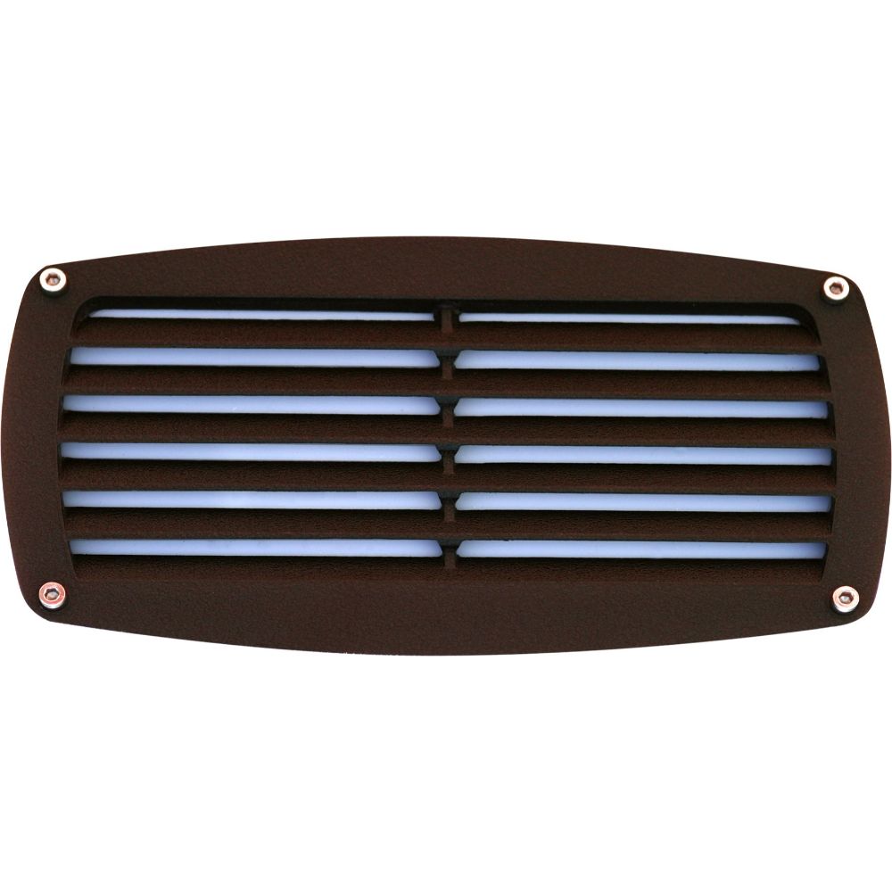 Dabmar Lighting DSL1017-L7-30K-BZ LED Cast Aluminum Louvered Step Light, 85V-265V, G24, Color Temperature 3000K, Bronze Finish