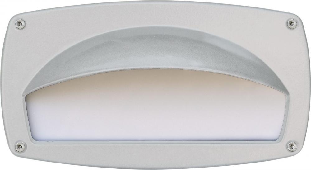 Dabmar Lighting DSL1053-W Recessed Hooded Brick, Step & Wall Light, 4.95 x 9 x 3.80 in. White Finish