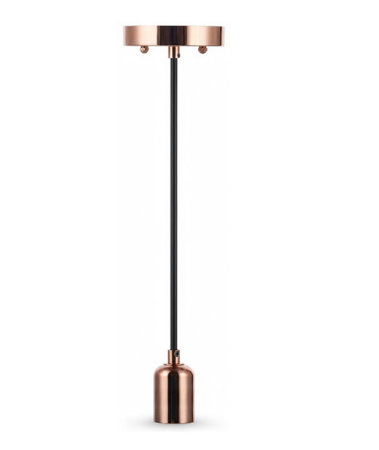 Westgate DSP-039-6FT-RG Decorative Socket Pendant 039 6Ft Blk Cord - Rose Gold Finish