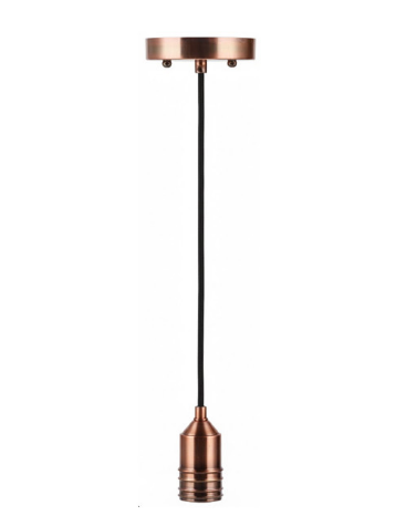 Westgate DSP-761-6FT-AC Decorative Socket Pendant 761 6Ft Blk Cord - Antique Copper Finish
