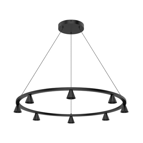 Kuzco Lighting CH19933-BK-UNV Dune 33-in Chandelier Ceiling Light - CCT: 3000K - Finish: Black