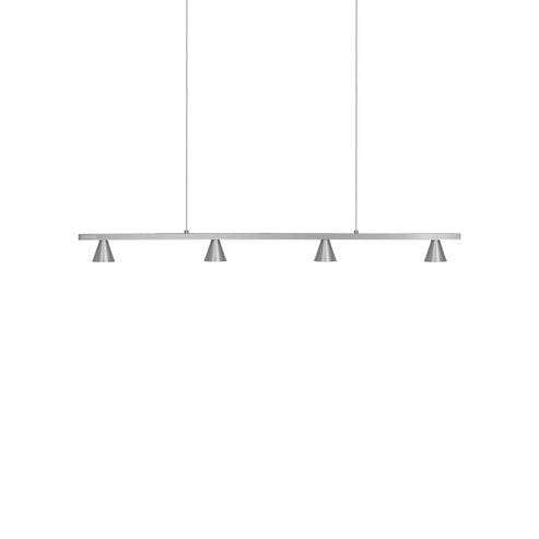 Kuzco Lighting LP19937-BN-UNV Dune 37-in Linear Pendant Ceiling Light - CCT: 3000K - Finish: Brushed Nickel