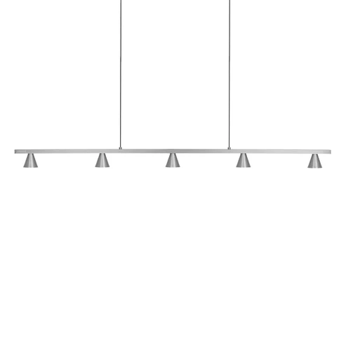 Kuzco Lighting LP19947-BN-UNV Dune 48 Inch Wide LED Suspension Linear Pendant Ceiling Light Brushed Nickel Finish