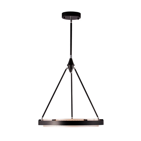 Alora Lighting PD302724CBSS-UNV-010 Duo 24-in Pendant Ceiling light - CCT 3000K - Finish: Classic Black/Silver Shimmer