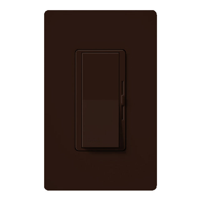 Lutron DVLV-103P-BR Diva Magnetic Low-Voltage Single-Pole Dimmer - 3-Way- 800W Max - Brown Finish