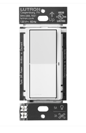 Lutron DVRF-5NS-WH Caseta Claro Smart Switch - White Finish