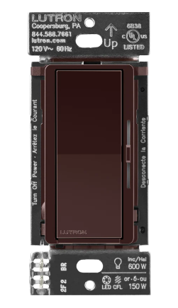 Lutron DVRF-6L-BR Caseta Diva Smart Dimmer, Brown Finish