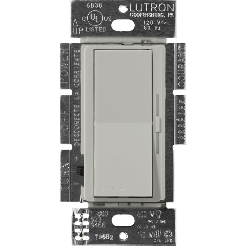 Lutron DVSCLV-103P-PB Diva 3-Way Magnetic Low-Voltage Dimmer, 120V, 1000VA (800W), Pebble Finish