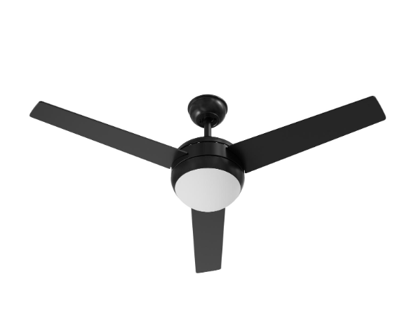 AFX Lighting DVSN523LACBKBK-CN Davis 52 Inch Ceiling Fan, AC, Black Finish, with Pull Chain
