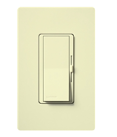 Lutron DVWCL-153PH-AL Diva 600W Incandescent, 150W CFL or LED Single Pole / 3-Way Dimmer with Wall plate, Almond