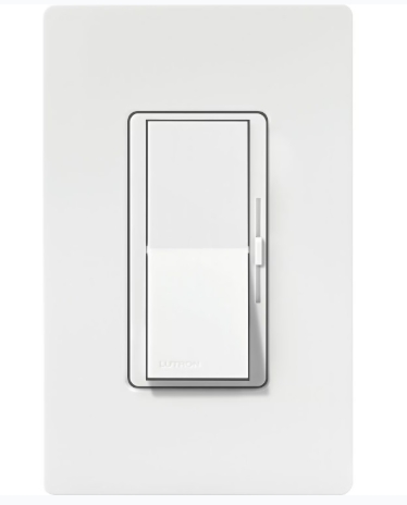 Lutron DVWCL-153PH-WH Diva 600W Incandescent, 150W CFL or LED Single Pole / 3-Way Dimmer with Wall plate, White Finish