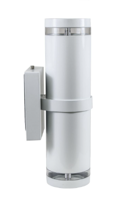 Dabmar Lighting DW3560-L12-30K-W Cast Aluminum Up and Down Wall Fixture, E26, 2X, Color Temperature 3000K, White Finish