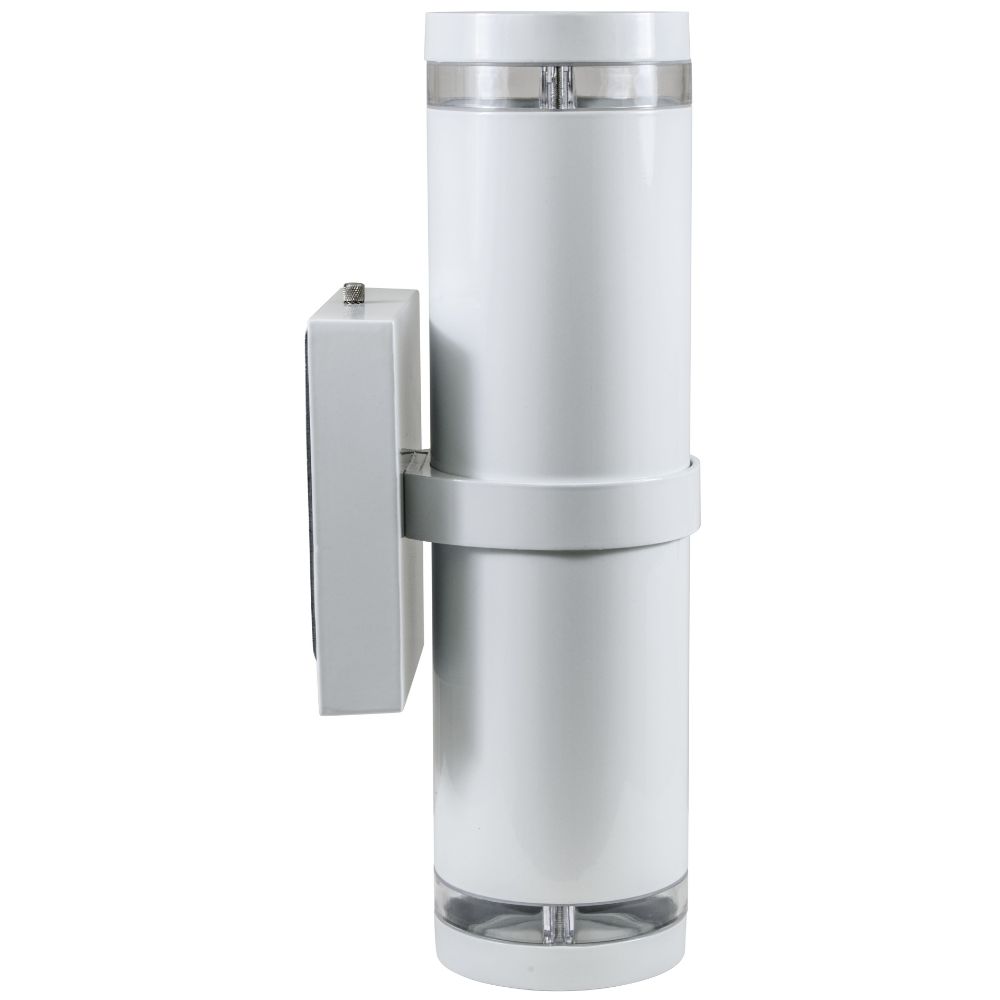 Dabmar Lighting DW3560-L14-27K-W LED Cast Aluminum Up and Down Wall Light W/ 2x LED, 120V, E26, Color Temperature 2700K, White Finish