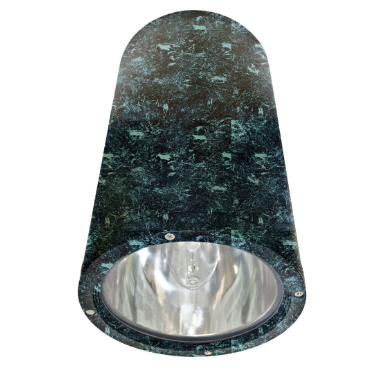 Dabmar Lighting DW3760-VG Cast Aluminum Ceiling Fixture, E26, No Lamp, Verde Green Finish