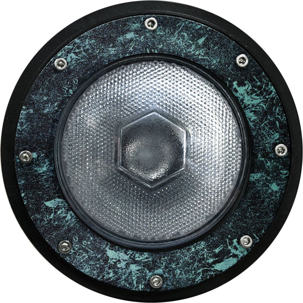 Dabmar Lighting DW4751-L25F-64K-VG LED Cast Aluminum In-Ground Well Light, 120V, E26, Color Temperature 6400K, Flood Verde Green Finish