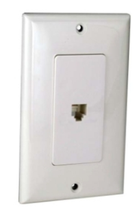 ORBIT DWJ-64-I Decorative Wall Jack 1-6P4C, Ivory Finish