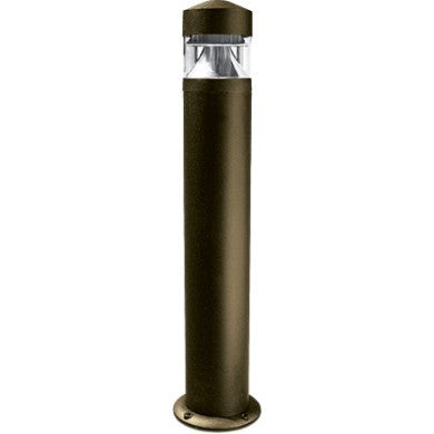 Dabmar Lighting D850-L12-40K-BZ LED Bollard Light with Clear Lens, G24, Wattage 12W, Voltage 120V-277V, Color Temperature 4000K, Bronze