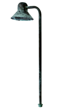 Dabmar Lighting LV217-L3-AMB-AG Brass Open Lamp G4 LED Path Light Amber, Voltage 12V, Wattage 3W, Acid Green Finish