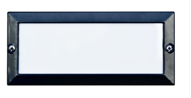 Dabmar Lighting LV602-L6-AMB-B Cast Aluminum Open Face Step Light G4 2X LED Amber, Wattage 3W, Voltage 12V, Black Finish