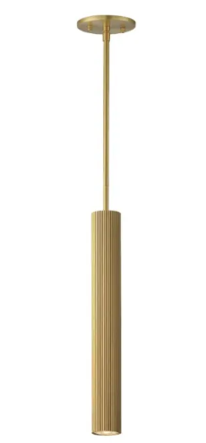 ET2 Contemporary Lighting E11012-GLD Reeds LED Pendant, Stem Mount, Color Temperature 3000K, 360 Lumens, Voltage 120V, Gold Finish