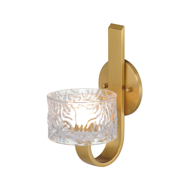 ET2 Contemporary Lighting E11080-124NAB 12" Elysian LED Wall Sconce Light - CCT: 3000K - Finish: Natural Aged Brass