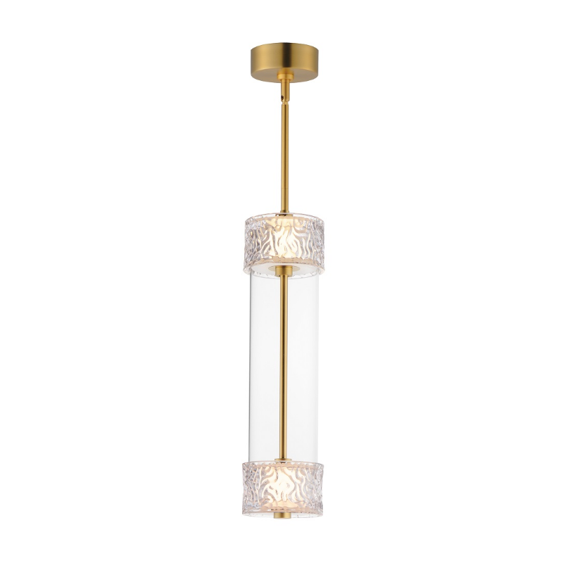 ET2 Contemporary Lighting E11082-124NAB 6" 2-Light Elysian LED Pendant Ceiling Light - CCT: 3000K - Finish: Natural Aged Brass