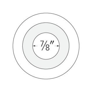 Elco Lighting E1AK02WF30H 1" Round Recessed Architectural Oak™ Downlight, Color Temperature 3000K, Lumens 900 lm , Beam Angle 50° Haze with White Trim