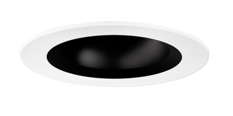 Elco Lighting E1AK02NF40B 1″ Round Recessed Architectural Oak™ Downlight, Color Temperature 4000K, Lumens 1000 lm , Beam Angle 28°, Black with White Trim