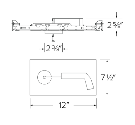 Elco Lighting E1ATB08IC Oak™ Architectural IC New Construction Frame for Adjustable Lights, Lumens 900 lm, Triac/ELV