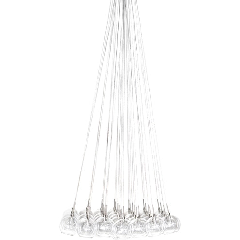 ET2 Contemporary Lighting E20112-24 Starburst 37 Light 33 inch Satin Nickel Multi-Light Pendant Ceiling Light in Clear