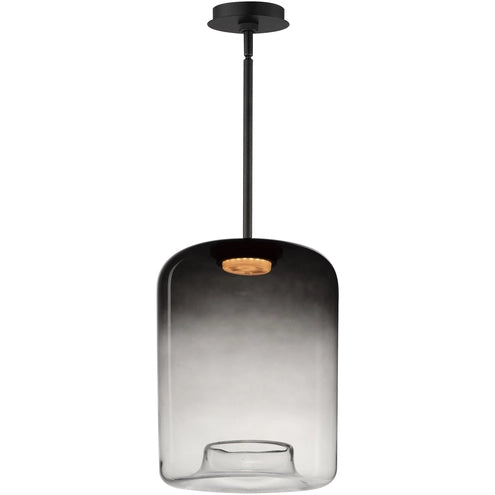 ET2 Contemporary Lighting E20256-142BK Bombona LED 12 inch Black Single Pendant Ceiling Light