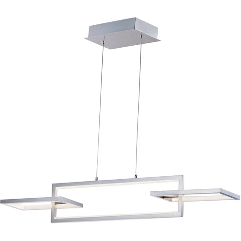 ET2 Contemporary Lighting E20354-SN Link LED 42 inch Satin Nickel Single Pendant Ceiling Light